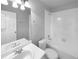 Bathroom with shower/tub combo, toilet and vanity at 10094 Wyandott Cir, Denver, CO 80260