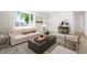 Bright and inviting living room with a large window and modern decor at 5554 Crystal Way, Denver, CO 80239