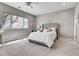 Bedroom featuring plush carpeting, natural light, and modern decor at 7818 S Zeno St, Centennial, CO 80016