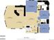 Floor plan showcases the layout of the home's kitchen, bedrooms, and bathrooms at 248 Copperdale Ln, Golden, CO 80403