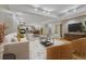 This basement features a rec room with a kitchenette, comfortable seating, and a game table, perfect for entertaining at 7170 Windwood Way, Parker, CO 80134