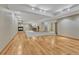 Large finished basement featuring a wet bar, a fireplace, and recessed lighting at 7170 Windwood Way, Parker, CO 80134