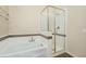 Bathroom with separate tub and shower in a modern style at 4258 Tennyson St, Denver, CO 80212