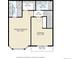 Upstairs floor plan displays bedrooms, bathrooms and balcony layouts in detail at 1950 N Logan St # 102, Denver, CO 80203
