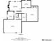 Detailed floor plan of the first floor showcases the layout, dimensions, and spatial relationships between the living spaces at 4967 E Lake Ave, Centennial, CO 80121