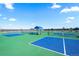 View of pickleball court at neighborhood community center at 14075 Scarlet Sage St, Parker, CO 80134