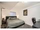 Cozy bedroom with soft carpet, ambient lighting, and a sleek gray bed, offering a relaxing and stylish personal space at 12935 W 64Th Dr # D, Arvada, CO 80004