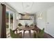 Cozy dining area featuring a round table, stylish chairs, and sliding glass doors to the backyard at 19721 E Vassar Ave, Aurora, CO 80013