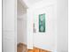 The front door has a stained glass window and hardwood floors and coat closet at 1350 Josephine St # 508, Denver, CO 80206