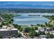 Lake and city views with mountain backdrop at 1615 Julian St # 102, Denver, CO 80204