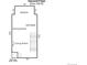 Second floor plan featuring a kitchen, dining room, living room, half bath and balcony at 1615 Julian St # 102, Denver, CO 80204