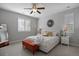 Spacious main bedroom with a ceiling fan and large windows at 25146 E 1St Ave, Aurora, CO 80018