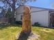 Charming yard featuring a unique hand carved turtle art piece at 10310 E Jewell Ave # 55, Aurora, CO 80247