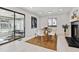 Elegant dining room with modern furniture and fireplace at 2427 S Eldridge Ct, Lakewood, CO 80228