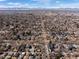 Wide aerial view of the suburban neighborhood at 1804 S Corona St, Denver, CO 80210