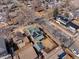 Stunning aerial view of a home with a green roof and solar panels at 1804 S Corona St, Denver, CO 80210