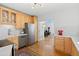 Modern kitchen featuring stainless steel appliances and elegant countertops at 1804 S Corona St, Denver, CO 80210