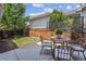 Private fenced-in backyard with patio and comfortable seating area, perfect for relaxing at 3529 Xanthia Ct, Denver, CO 80238