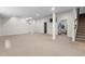 Large finished basement offers plenty of space for activities and includes staircase access at 3529 Xanthia Ct, Denver, CO 80238