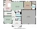 First floor layout featuring a kitchen, living room, bedroom, bathroom, and garage at 4939 Silver Feather Cir, Broomfield, CO 80023