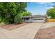 Charming single-story home with a well-maintained lawn, large driveway, and attached two-car garage at 8231 E Lehigh Dr, Denver, CO 80237