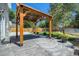 Backyard with a wooden pergola, concrete patio and grassy area at 4351 E 109Th Ave, Thornton, CO 80233