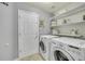 Practical laundry room with modern washer and dryer units at 2409 S Halifax Way, Aurora, CO 80013