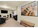 Finished basement featuring entertainment area and modern decor, perfect for relaxing and entertaining guests at 11007 Meadowvale Cir, Highlands Ranch, CO 80130