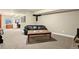Large finished basement featuring a seating area, office space, and ample room for various activities at 11007 Meadowvale Cir, Highlands Ranch, CO 80130