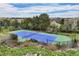 Private tennis court on lush grounds with surrounding trees offering a secluded playing experience at 4682 S Franklin St, Englewood, CO 80113