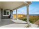 Relaxing covered patio overlooking a spacious yard, with serene views of the lake in the distance at 16568 W 92Nd Pl, Arvada, CO 80007