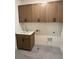 A laundry room featuring a sink, white counter, and upper cabinets at 5621 W 141St Ln, Broomfield, CO 80020