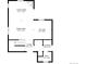 A detailed first floor plan shows the layout of the living room, dining area, kitchen, foyer, laundry, and bathroom at 12635 E Pacific Cir # A, Aurora, CO 80014