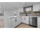 Kitchen featuring white cabinets, modern appliances, and quartz countertops at 12635 E Pacific Cir # A, Aurora, CO 80014