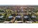 An aerial view of the townhome community, showcasing the well-maintained landscaping and neighborhood layout at 1272 S Crystal Way, Aurora, CO 80012