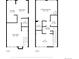 A simple black and white floor plan showing both floors of the home at 1272 S Crystal Way, Aurora, CO 80012