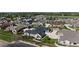 Wide aerial view of a residential area, showcasing diverse homes and neat landscaping at 12604 Madison Way, Thornton, CO 80241