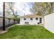 Lush backyard with a well-kept lawn and patio, ideal for outdoor activities and gatherings at 4420 W 27Th Ave, Denver, CO 80212