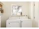 Bright laundry room with modern washer and dryer and window at 4420 W 27Th Ave, Denver, CO 80212