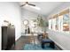 Bright office space with herringbone floors and plenty of natural light at 3206 S Clayton St, Denver, CO 80210