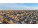 Wide aerial view of a residential neighborhood at 5935 E 129Th Pl, Thornton, CO 80602