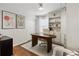 Home office with built-in shelving and desk at 5935 E 129Th Pl, Thornton, CO 80602