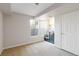 Laundry area with modern washer and dryer set and window at 7722 S Steele St, Centennial, CO 80122