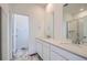 Double vanity bathroom with a separate shower and toilet at 14556 W 91St Ave # A, Arvada, CO 80005