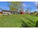 Well-maintained backyard featuring a lush green lawn, a cozy patio area, and mature trees, great for outdoor activities at 6434 S Dudley Way, Littleton, CO 80123