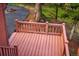Wood deck with views of the home's landscape at 11163 Conifer Mountain Rd, Conifer, CO 80433