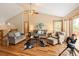 Relaxing living room with comfortable seating, vaulted ceiling, and a telescope for stargazing at 11163 Conifer Mountain Rd, Conifer, CO 80433