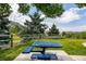 Picture of a blue picnic table and seats with views of the park at 670 Somerset Dr, Golden, CO 80401