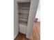 This closet has shelving and a rod for plenty of storage solutions at 1266 Del Mar Pkwy, Aurora, CO 80010