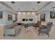 Lobby featuring a grey couch, leather chairs and a front desk with marble countertops at 2001 Lincoln St # 1822, Denver, CO 80202